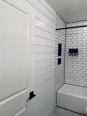 INSTALLATION OF SHIPLAP IN GUEST BATHTOOM