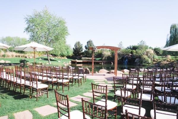 Palm Lake Oasis Wedding.