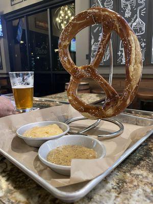 The pretzel oml so good. The beer cheese is just 'ok' now worth the extra $3 and I like the free mustard better.