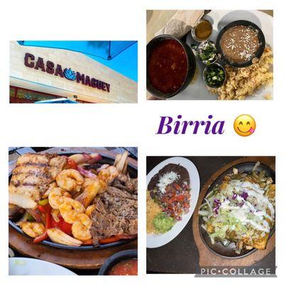 Birria, fajitas and enchiladas  delicious!