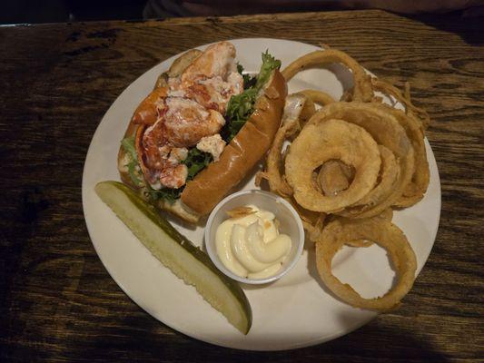 Lobster roll (meaty and delicious)