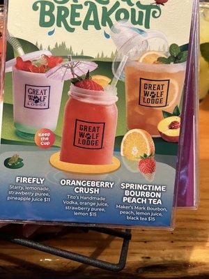 Names of the spring drinks