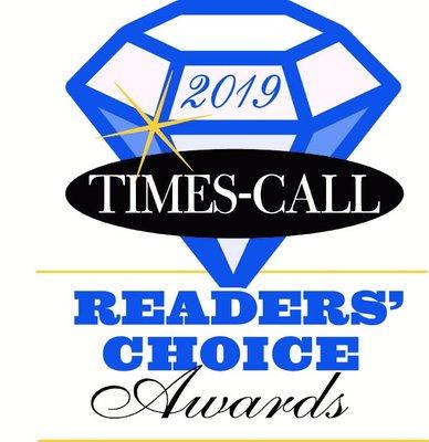 Our chiropractic office won the 2019 Readers' Choice Award in 2019 for BEST Chiropractic Office