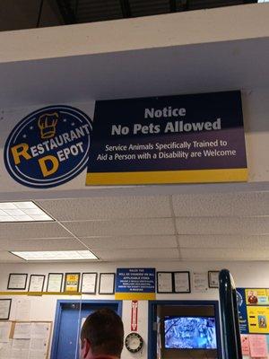 Service animals only