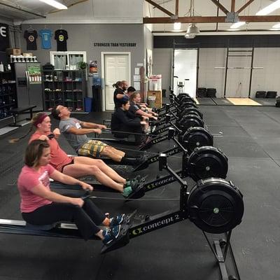 Rowing in our original space.