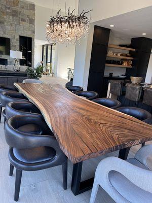 Live edge dining table