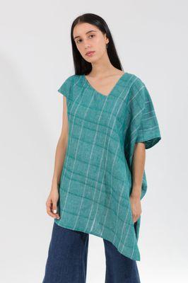 Mojave Tunic in teal linen