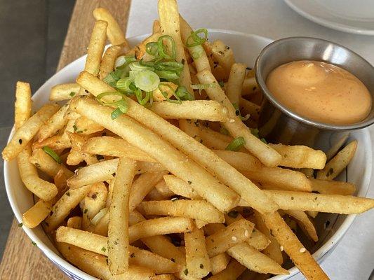 Nori fries are exceptional!  And a huge portion, plenty to share with the table