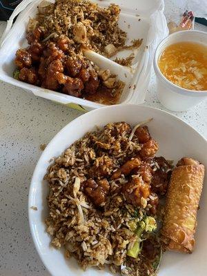 ONE general Tso lunch special