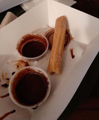 organic cinnamon & sugar + Mexican Chocolate sauce