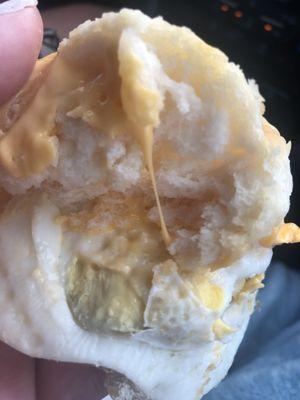 Wendy's oh no what is you doing?? I could not eat my breakfast, wet soggy bread on the croissant and GREY eggs on y'all's biscuit.