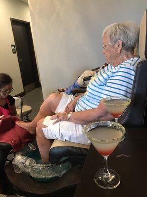 Great to pamper someone special with the Strawberry Lemonade Martini Pedicure. We love this place.