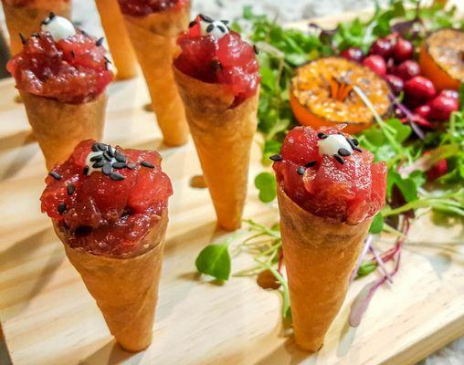 Tuna Tartare "Ice Cream" Cones