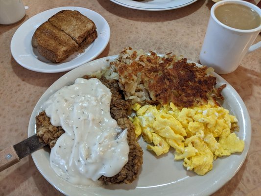 Another awesome breakfast of chicken fried steak at D's!  Doesn't that make you want to go to breakfast?!  Love the staff!