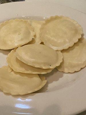 Plain cheese ravioli - still delicious