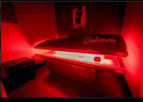 Red light therapy.
Great for reducing full body fine lines and wrinkles and also pain management.