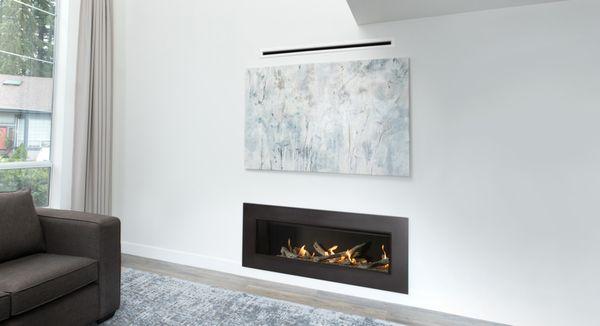 50" direct vent fireplace , gas