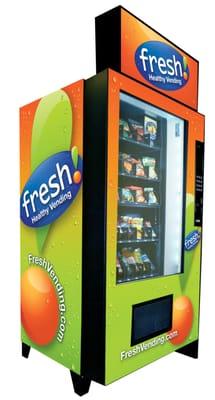 A Fresh Healthy Vending "combo" machine. Also available: the exclusive-to-America Fresh Healthy Vending Cafe!