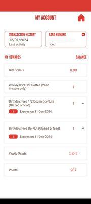 Iced or Glazed donuts is listed but not recognized in store