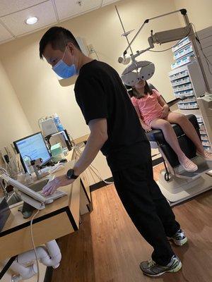 Dr. Nguyen with patient