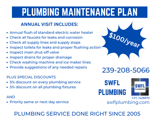 Plumbing maintenance plan