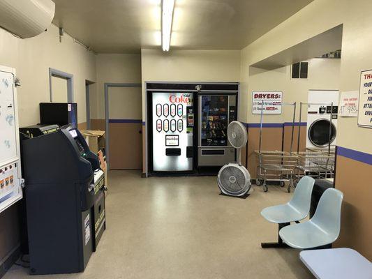 View at side entrance to laundromat. Car wash side.