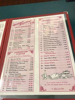 Their menu