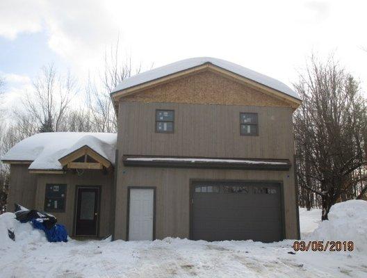 The house, nearly completed is currently on the market.