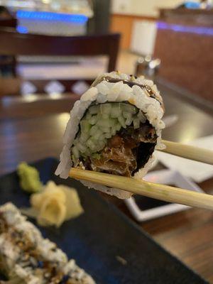 Salmon Skin Cucumber Roll $5.95