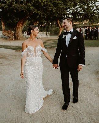 Real Bride wearing the Gaia gown