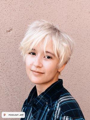 Blond pixie