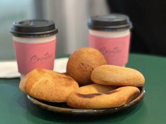 Pan de Bono, (rosca) Pan de Yuca, Bunuelo