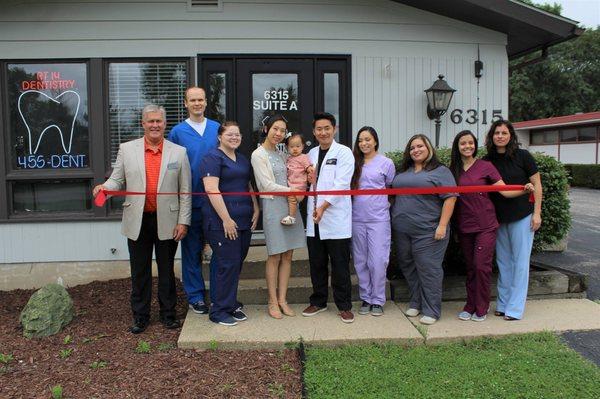 Route 14 Dentistry grand opening ribbon cutting