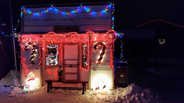 Holiday in Lights at the Anoka County Fair: the old post office building