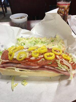 Half of a #22 Italian sub