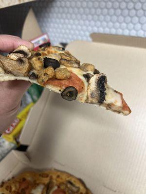 Pizza with no sauce.