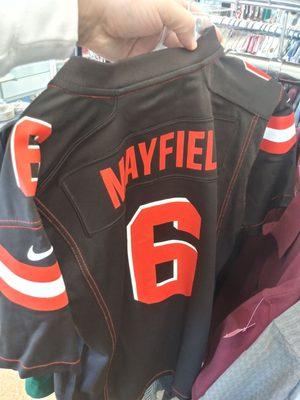 I wasn't sure if I should be more shocked that someone donated a Baker Mayfield jersey or that they wanted $10 for it. S2.99 maybe..