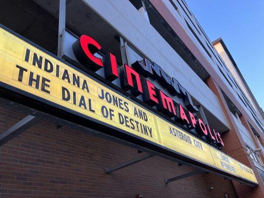 Marquee on the main street side