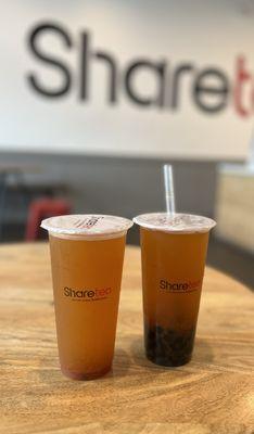 Passion Fruit, Orange and Grapefruit Tea + boba