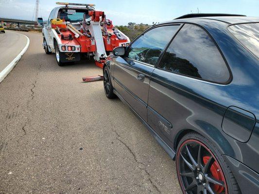 Towing another one of my cars broken down on the I-54