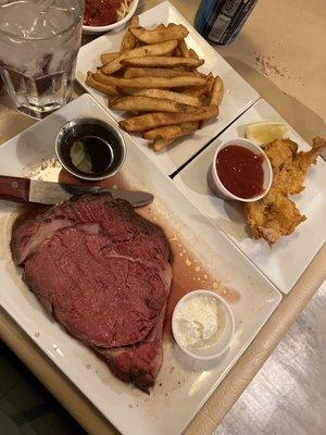 Prime Rib & Shrimp Dinner