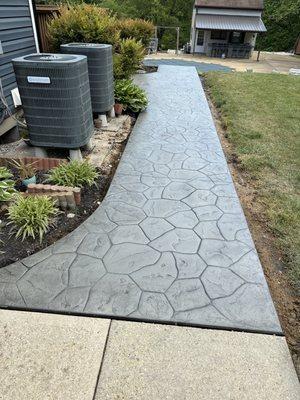 Stamped Concrete Walkway