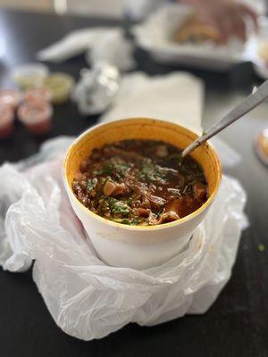 Menudo - look at the richness of color (only available on weekends)