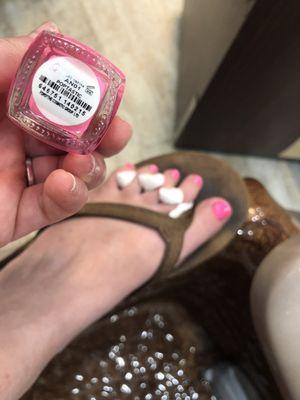 Pedicure and polish