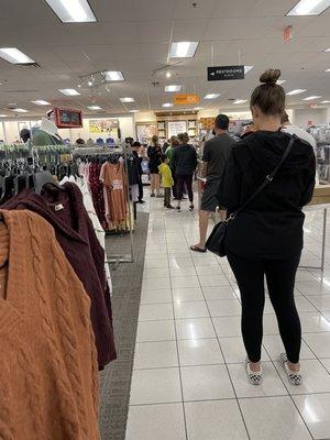 Long line for Amazon return.