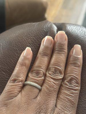 Simple clear polished manicure