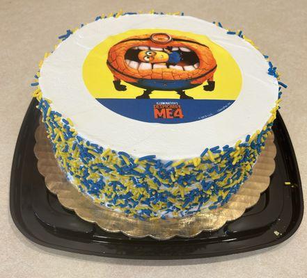 Custom photo cake- Despicable Me theme