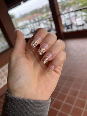 Gold foil nails!