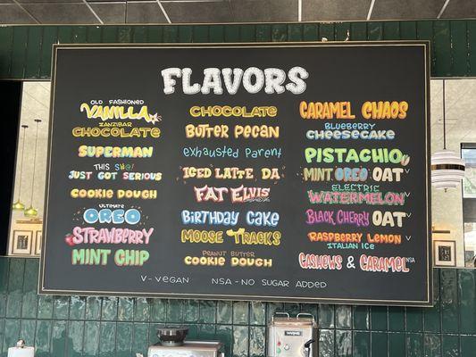 Flavor Menu