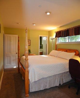 Room #2 boasts a king bed with memory foam mattress.